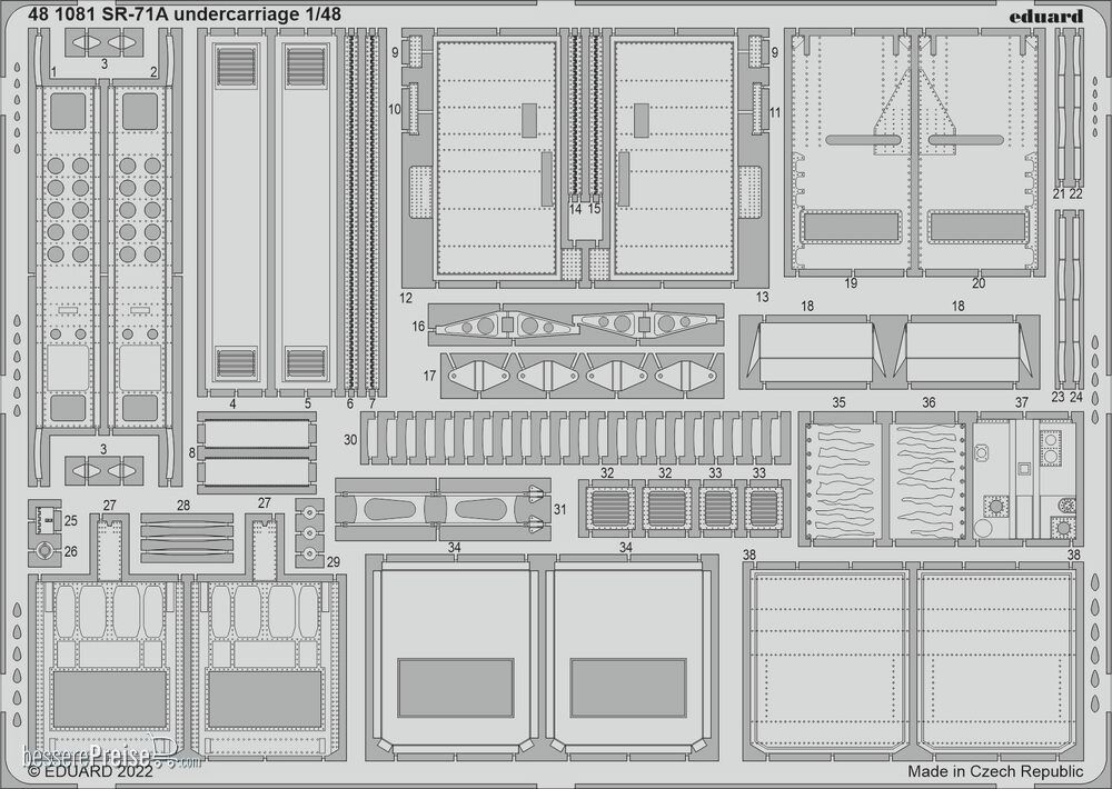 Eduard Accessories 481081 - SR-71A undercarriage for REVELL