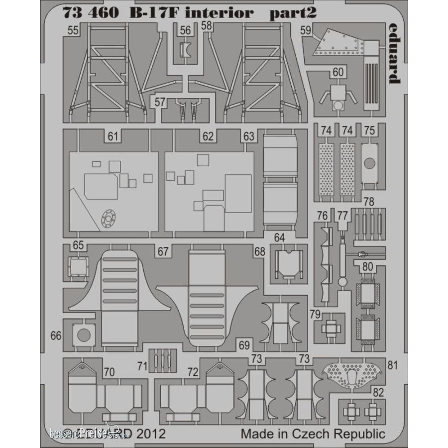 Eduard Accessories 73460 - B-17F interior S.A. for Revell