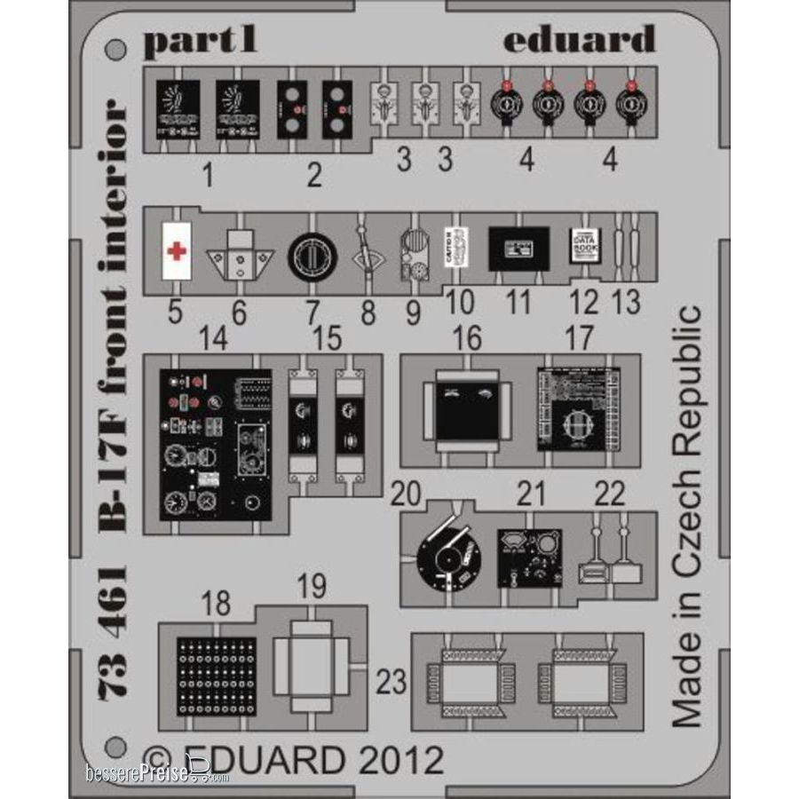 Eduard Accessories 73461 - B-17F front interior for Revell