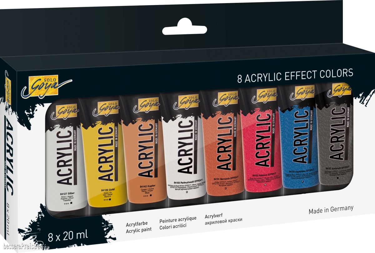 C.Kreul 84174 - Acrylfarben Set SOLO Goya Effect Colors 8x20ml