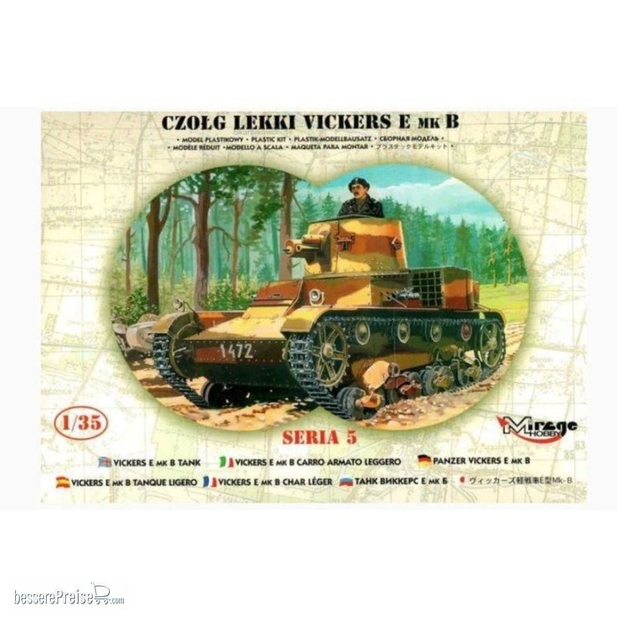 Mirage Hobby 35304 - Leichter Panzer Vickers E Mk B