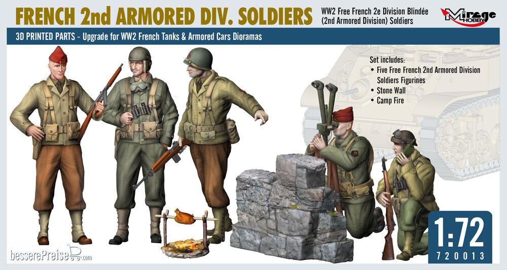 Mirage Hobby 720013 - FRENCH 2nd ARMORED DIV. SOLDIERS