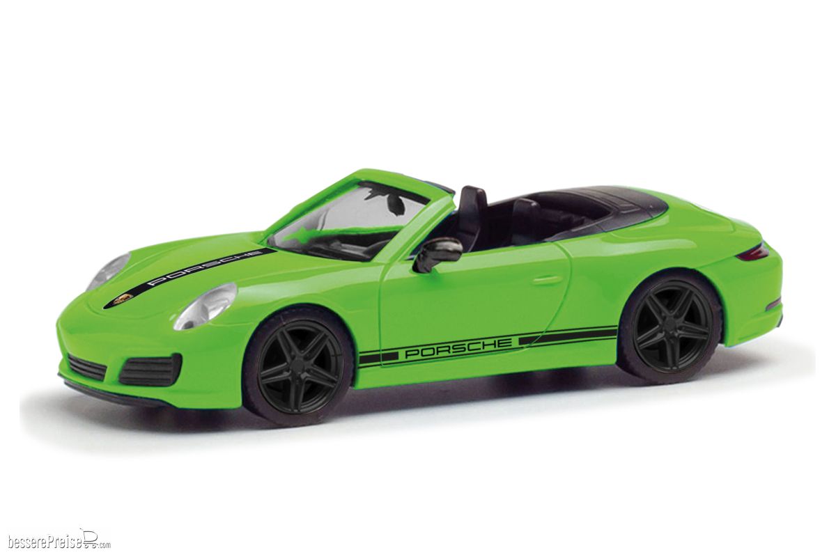 Herpa 420365 - Porsche 911 (991) Carrera 2 Cabrio, lizardgrün