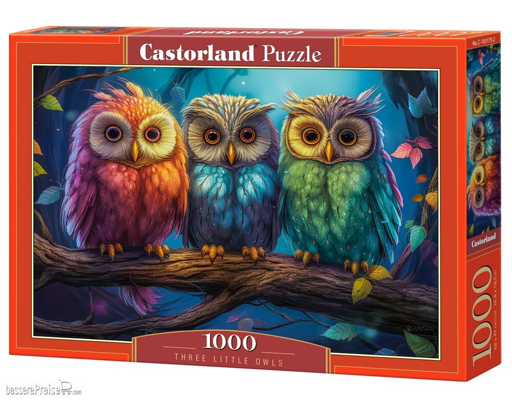 Castorland C-105175-2 - Three Little Owls Puzzle 1000 Teile