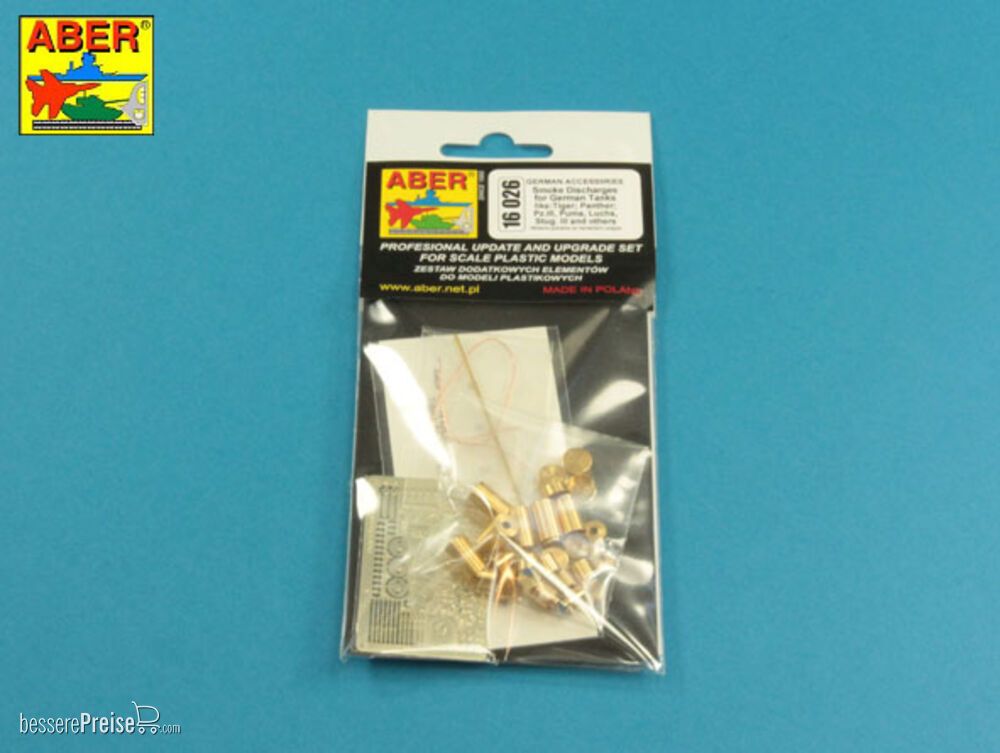 Aber Models 16026 - Smoke Discharges for German Tanks like, Tiger I, Panther D, Puma, Luchs, Stug IIIG