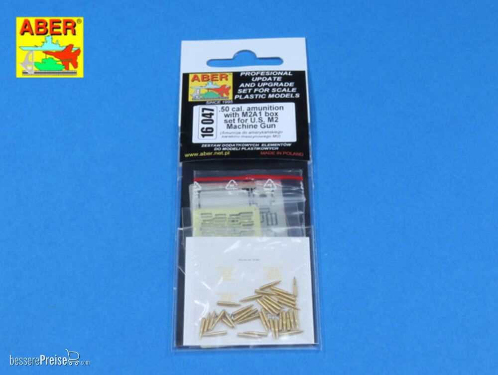 Aber Models 16047 - .50 cal. Amuunition with box set for M2 MG