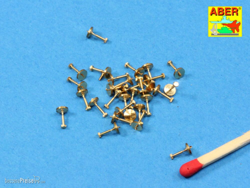 Aber Models 16104 - Turned imitation of Hexagonal bolts 1,19 mm x 30 pcs.