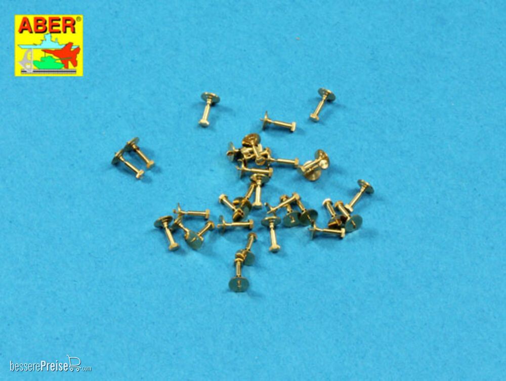 Aber Models 16112 - Turned Hexagonal bolts (1,34x2,60mm) x 30 pcs.