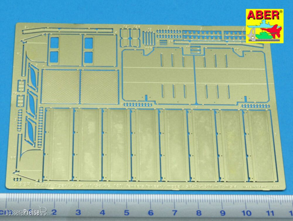 Aber Models 35 A011 - Side fenders for Tiger I H1 (Afrika Korps)