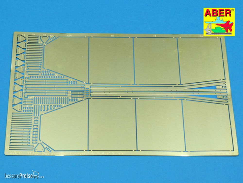 Aber Models 35 A023 - Side skirts for Sturmgeschutz III (Late model)