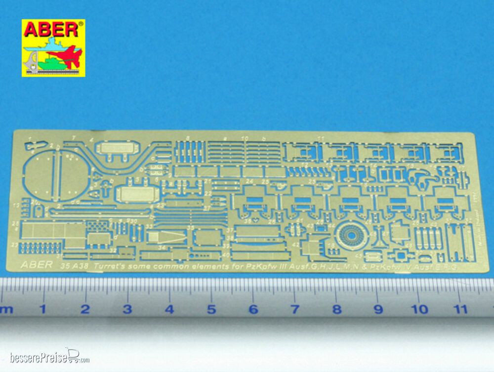 Aber Models 35 A038 - Turrets some common elements for Pz. III & Pz. IV