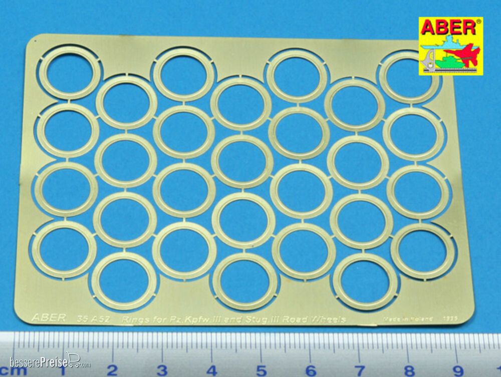 Aber Models 35 A052 - Rings between road wheels for Pz.III and Stug.III