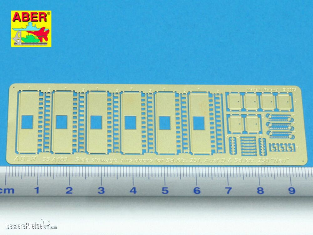 Aber Models 35 A103 - Side stowage bins doors for Sd.Kfz. 251. Ausf D & Sd.Kfz. 251