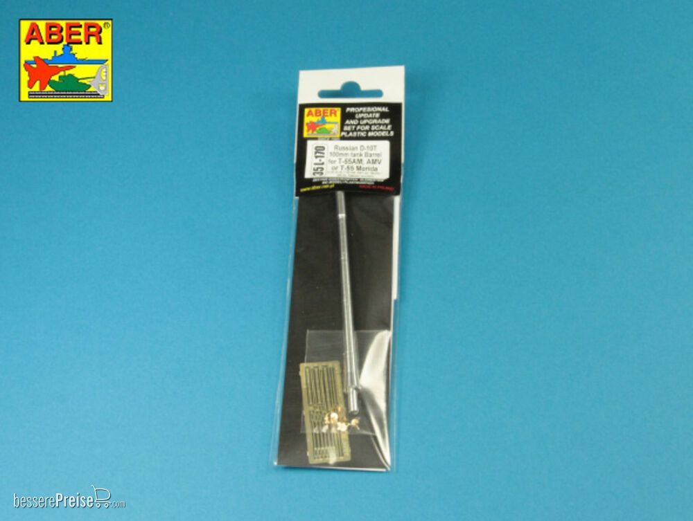 Aber Models 35 L-170 - Russian D-10T 100mm tank Barrel for T-55AM T-55 AMV or T-55 Merida