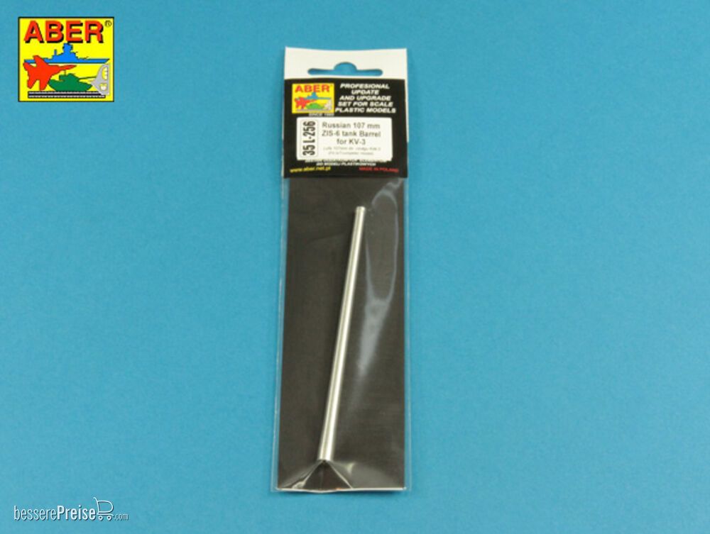 Aber Models 35 L-256 - Russian 107 mm ZIS-6 tank barrel for KV-3