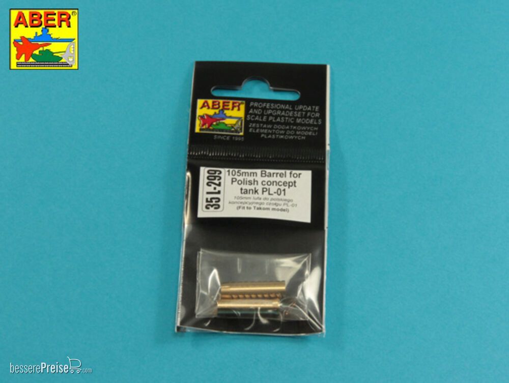 Aber Models 35 L-299 - 105mm Barrel for Polish concept tank PL-01