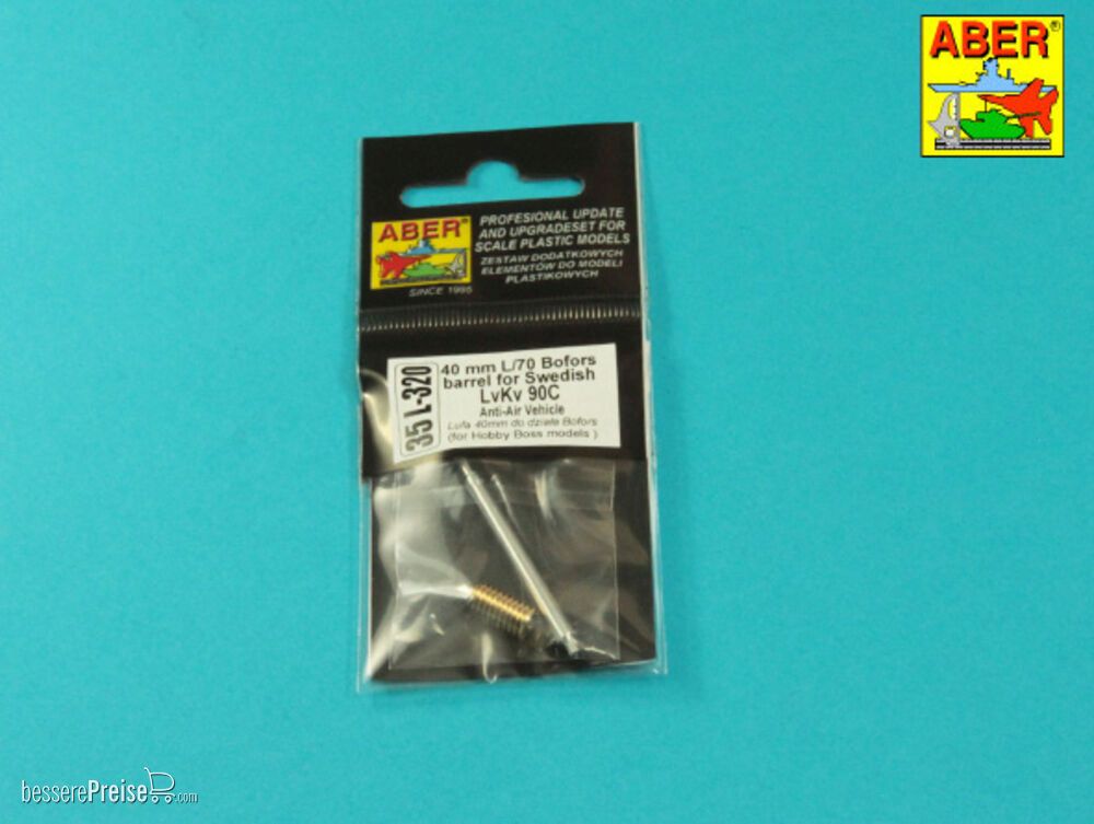 Aber Models 35 L-320 - Bofors 40mm L/70 for Swedish LvKv 90C (Hobby Boss)