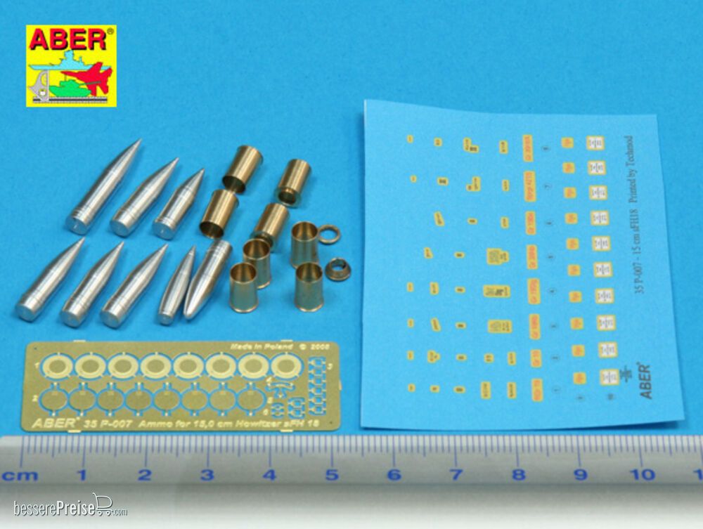 Aber Models 35 P-07 - German ammunition for sFH 18