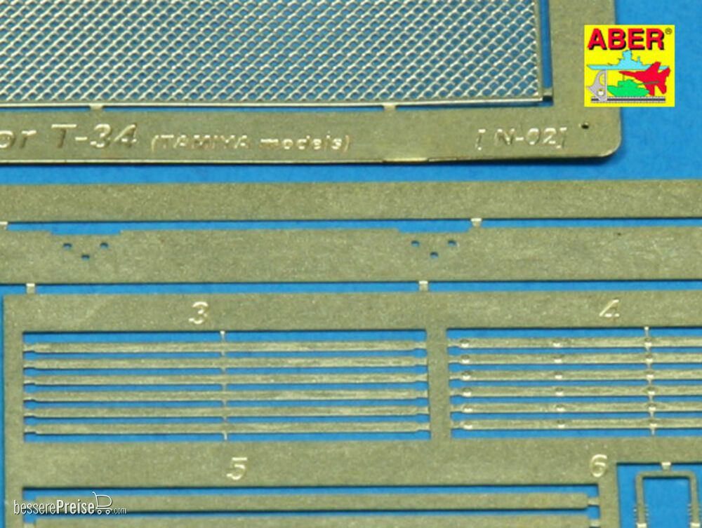 Aber Models 35G08 - T-34 grill cover (Tamiya model)