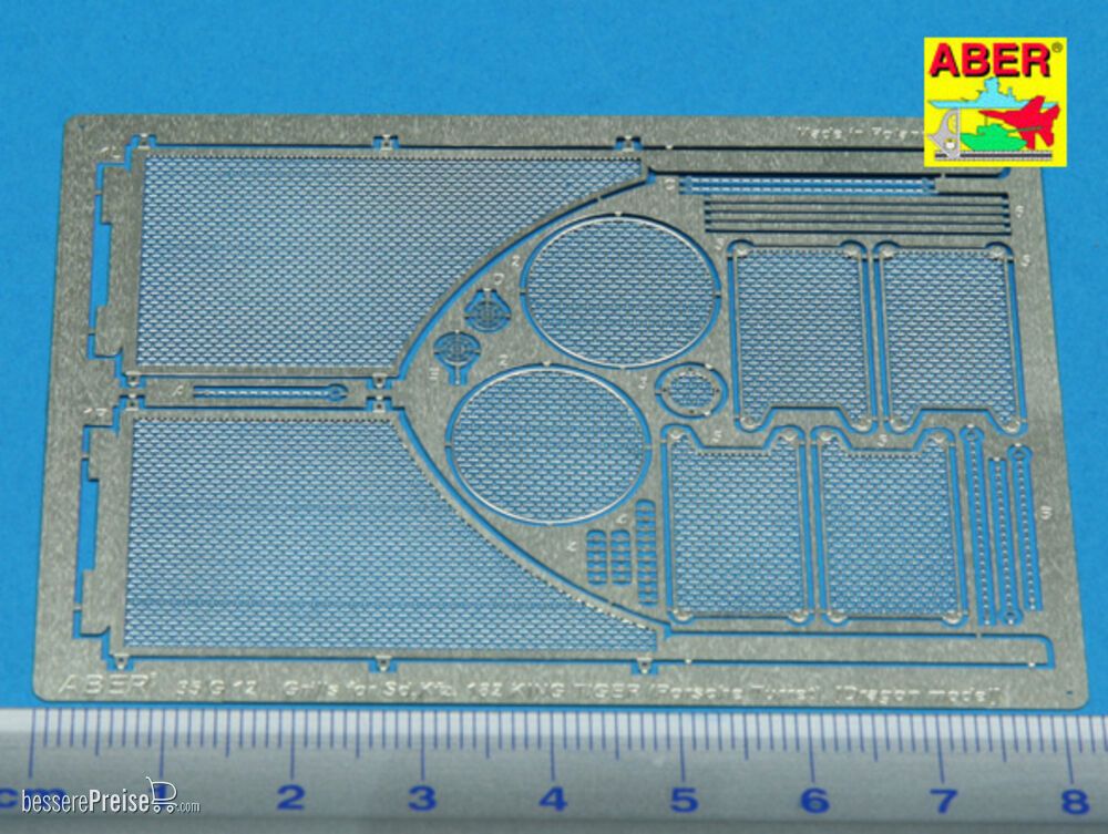 Aber Models 35G12 - Grilles for Sd.Kfz.182 King Tiger (Porshe turret)