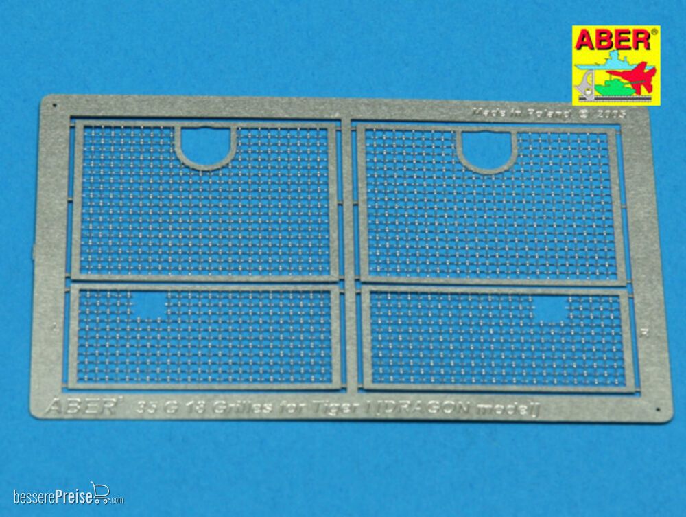 Aber Models 35G18 - Grilles for Sd.Kfz. 181 Tiger I