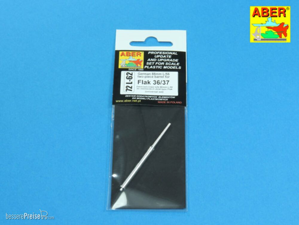 Aber Models 72 L-62 - Two-piece 88mm barrel for Flak 36/37