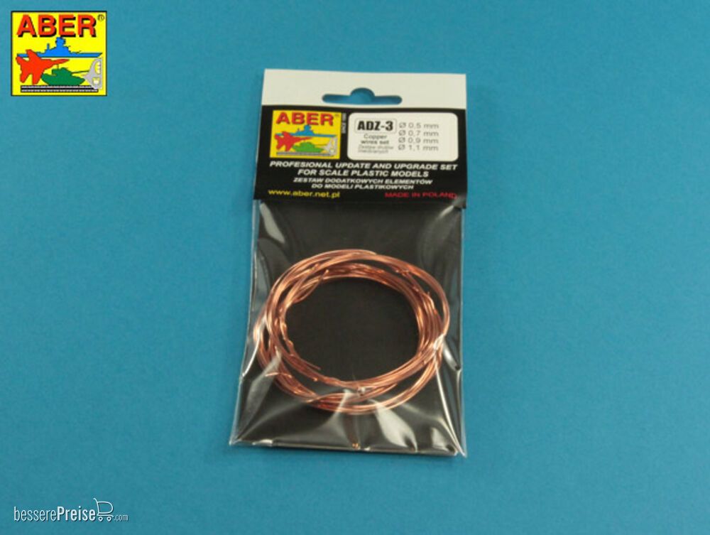 Aber Models ADZ-3 - Wires set (diameter 0,5 0,7 0,9 1,1 mm , length 1m each)