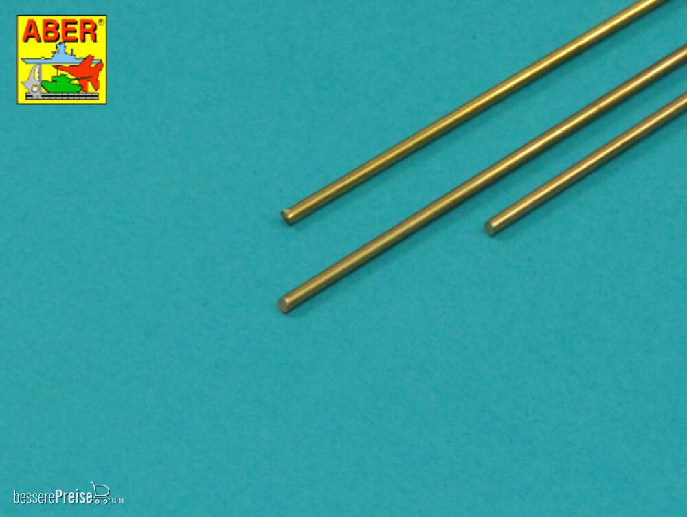 Aber Models BR 15 - Brass round rods ? 1,5mm length 245mm x 3 pcs.