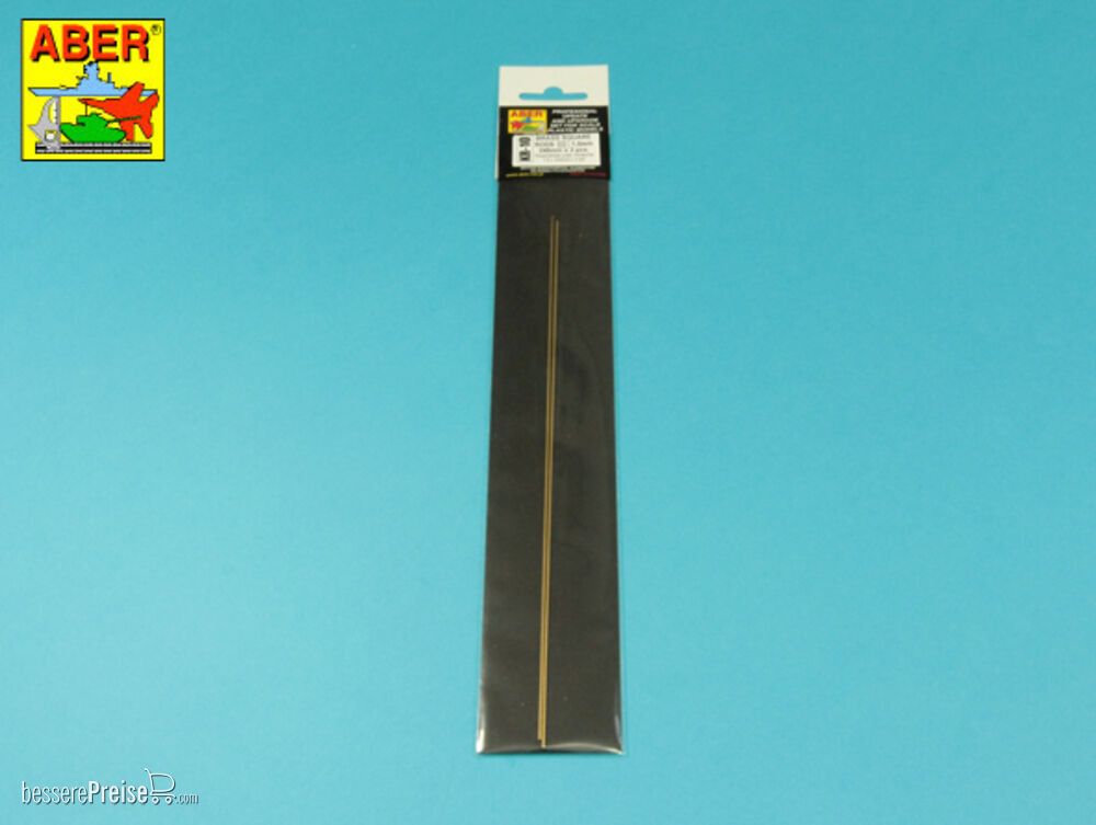 Aber Models KR 10 - Brass square rods 1,0mm length 245mm x2 pcs.