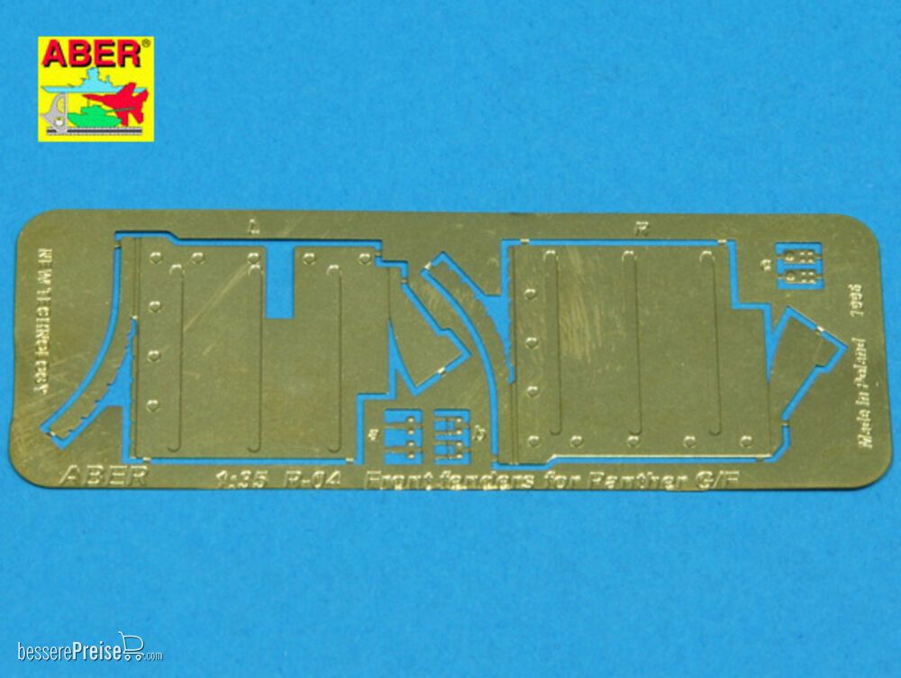 Aber Models R-04 - Front fenders for Panther G, Jagdpanther