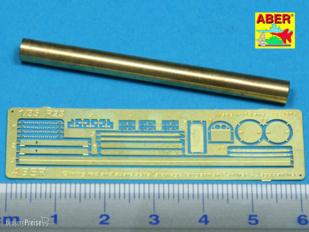 Aber Models R-23 - Clean rod and spare aerial stowage for german Panther & Jagdpanther