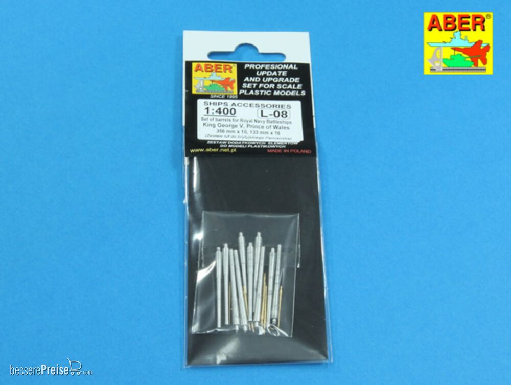 Aber Models RE-400-L08 - Set of barrels for King George V, Prince of Wales