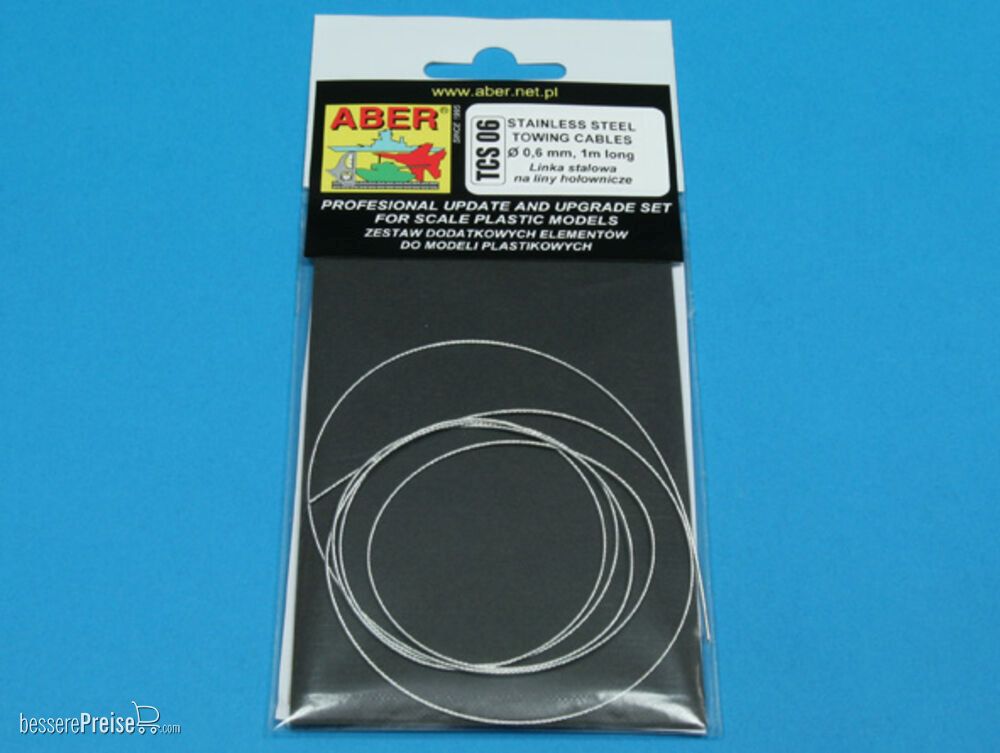 Aber Models TCS 06 - Stainless Steel Towing Cables O 0,6mm, 1 m long