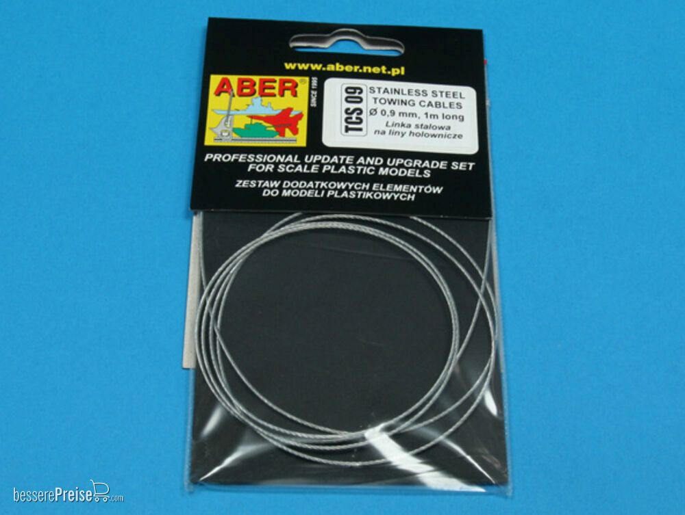 Aber Models TCS 09 - Stainless Steel Towing Cables 0,9mm 1 m long