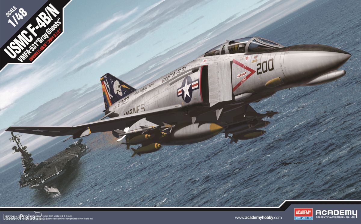 Academy 12315 - 1/48 USMC F-4B/N Vmfa-531 Gray Ghosts