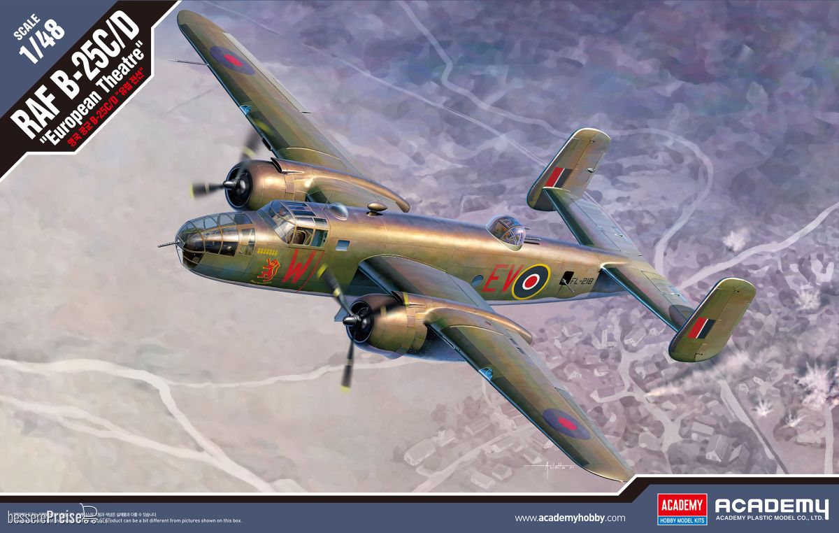 Academy 12339 - 1/48 RAF B-25C/D Europäischer Kriegsschauplatz