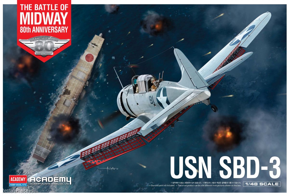 Academy 12345 - 1/48 USN SBD-3 Schlacht von Midway