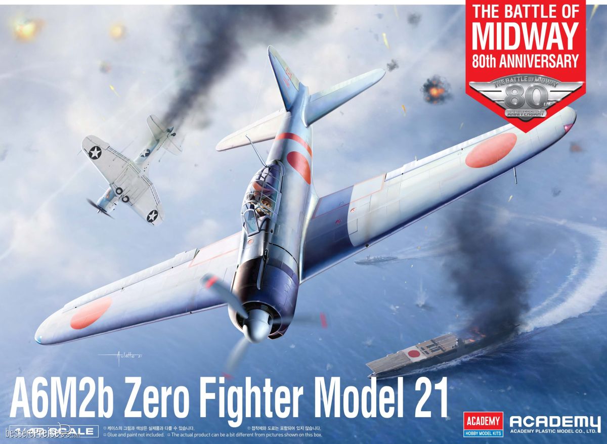 Academy 12352 - 1/48 A6M2B Zero Fighter Model 21 Schlacht um Midway