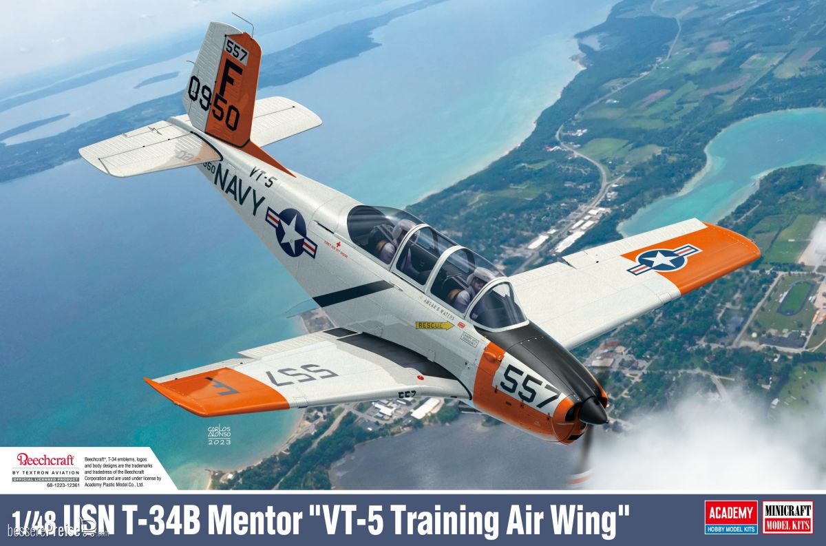 Academy 12361 - 1/48 USN T-34B Mentor Vt-5 Training Air Wing