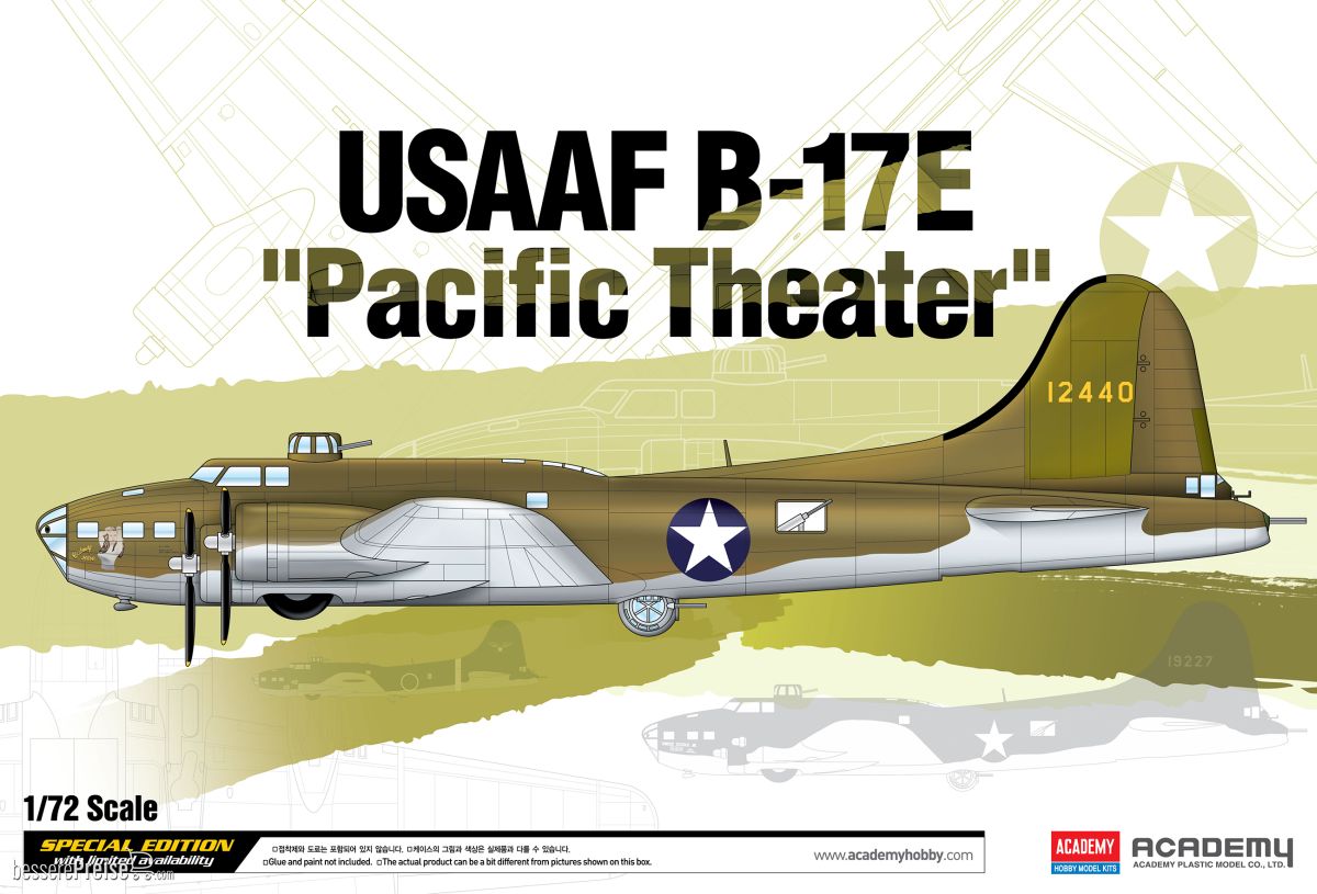 Academy 12533 - 1/72 USAAF B-17E Pazifik