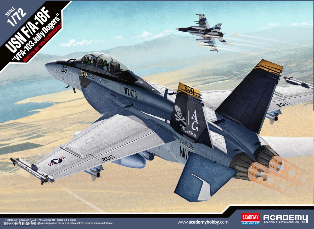 Academy 12535 - 1/72 USN F/A-18F VFA-103 Jolly Rogers Mcp