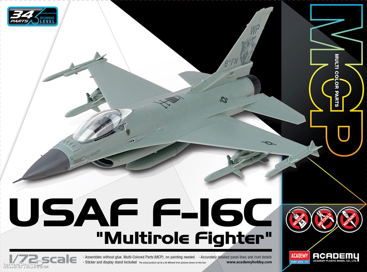 Academy 12541 - 1/72 USAF F-16C Multirole Fighter Mcp