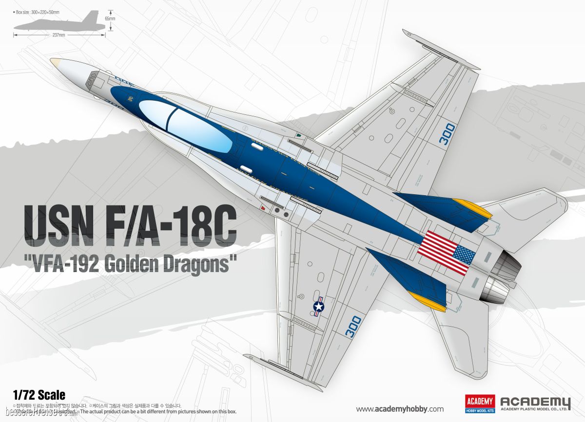 Academy 12564 - 1/72 USN F/A-18C VFA-192 Golden Dragons