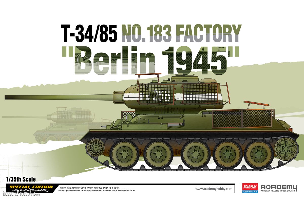 Academy 13295 - 1/35 T-34/85 No.183 Factory Berlin 1945