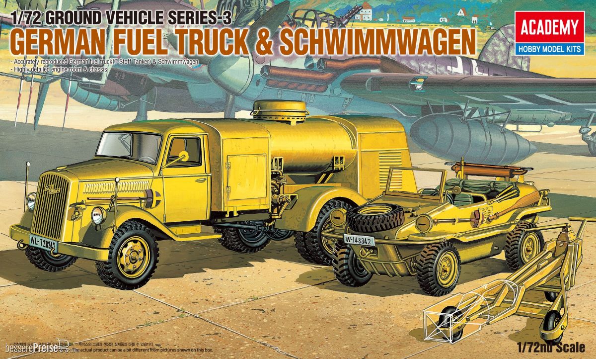 Academy 13401 - 1/72 German Tank- und Schwimmwagen