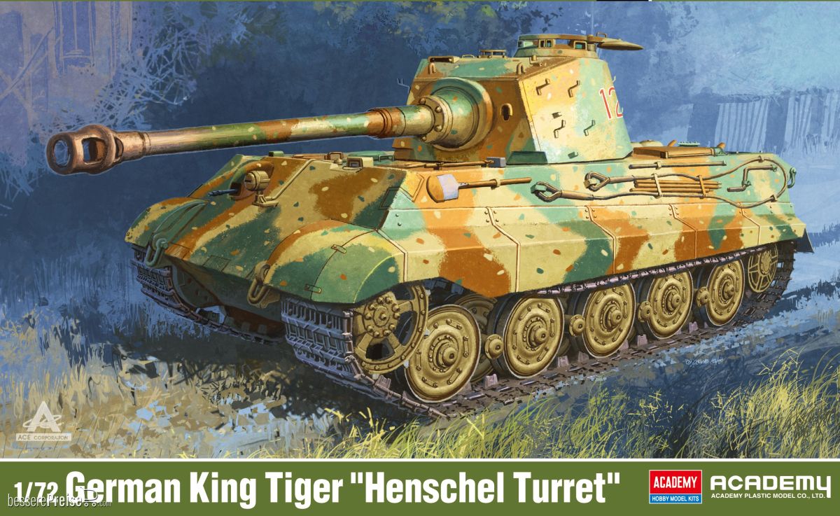 Academy 13423 - 1/72 German King Tiger Henschel Turm