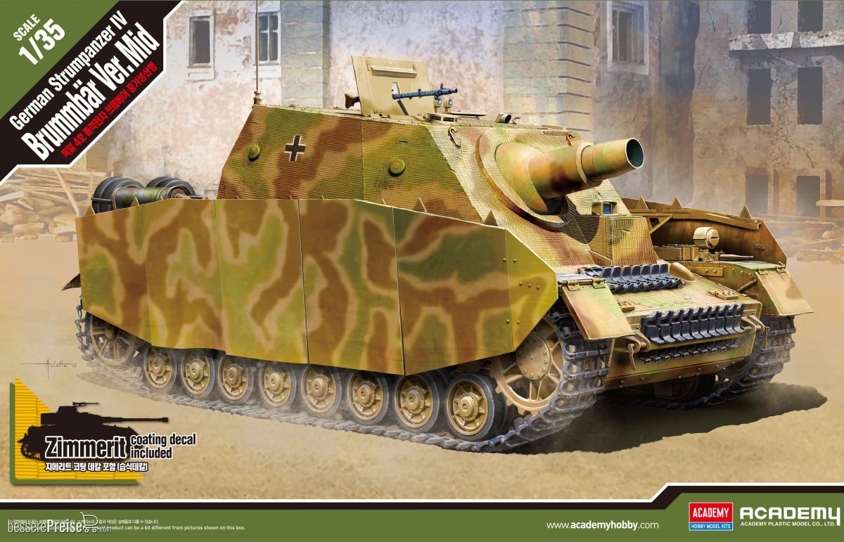 Academy 13525 - 1/35 Sturmpanzer Iv Brummbär mittlere Version