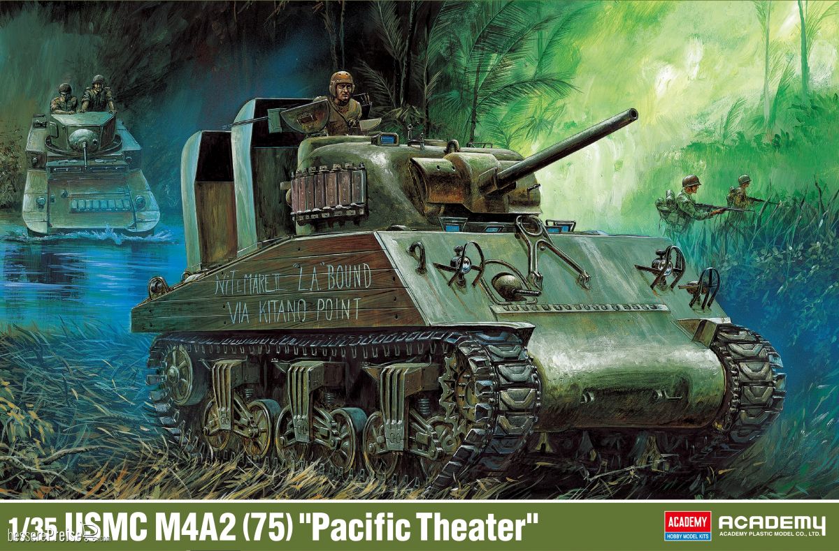 Academy 13562 - 1/35 USMC M4A2 75 Pazifik-Schauplatz