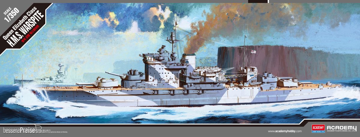 Academy 14105 - 1/350 HMS Warspite