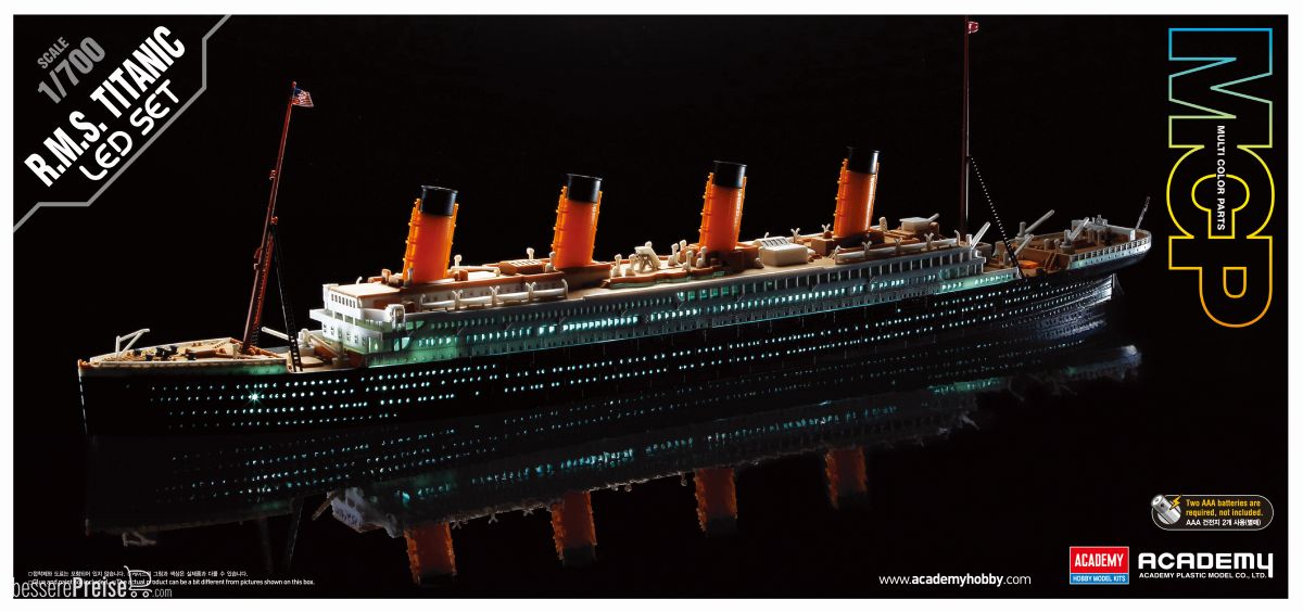 Academy 14220 - 1/700 RMS Titanic mit LED-Beleuchtung